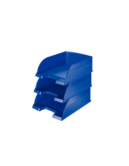 Bandeja sobremesa leitz plus jumbo opaca color azul 255x357x103 mm