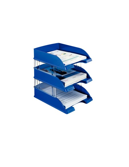 Bandeja sobremesa leitz plus jumbo opaca color azul 255x357x103 mm