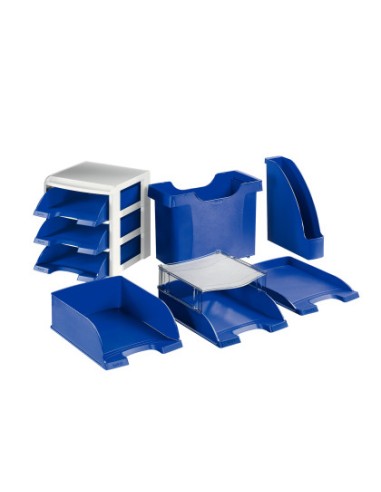 Bandeja sobremesa leitz plus jumbo opaca color azul 255x357x103 mm