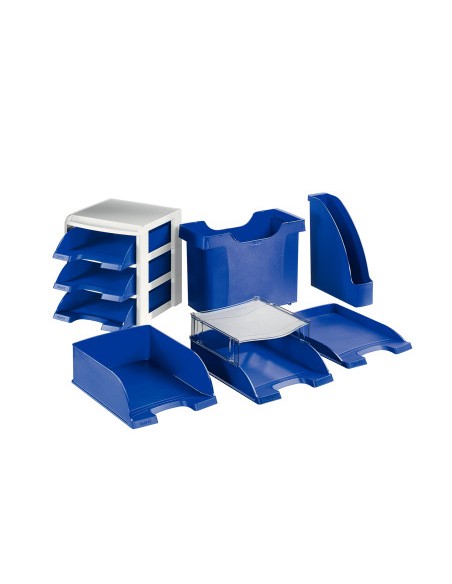 Bandeja sobremesa leitz plus jumbo opaca color azul 255x357x103 mm