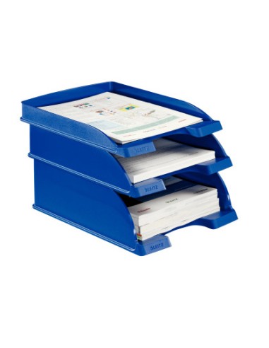 Bandeja sobremesa leitz plus jumbo opaca color azul 255x357x103 mm