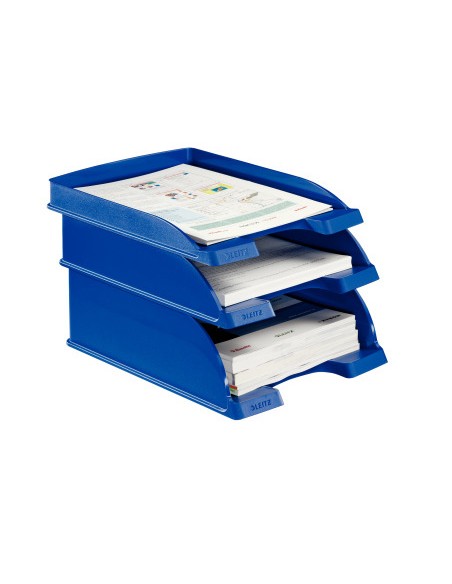 Bandeja sobremesa leitz plus jumbo opaca color azul 255x357x103 mm