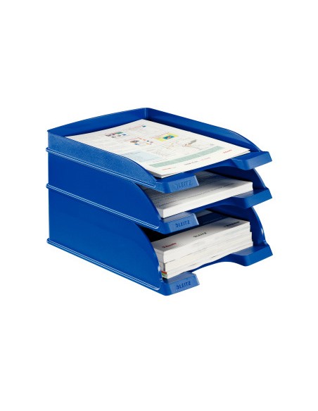 Bandeja sobremesa leitz plus jumbo opaca color azul 255x357x103 mm