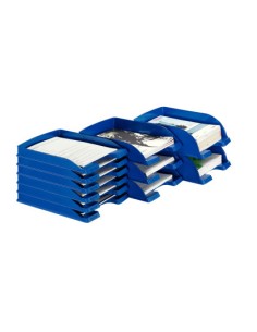 Bandeja sobremesa leitz plus jumbo opaca color azul 255x357x103 mm