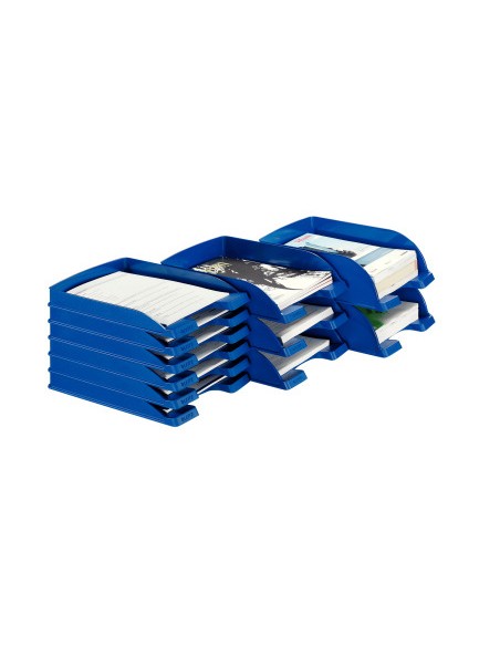 Bandeja sobremesa leitz plus jumbo opaca color azul 255x357x103 mm
