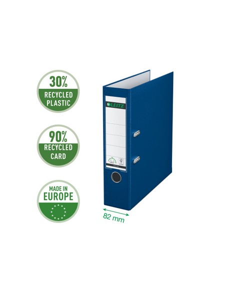 Archivador de palanca leitz 180 din a4 maxi polipropileno lomo 80 mm color azul