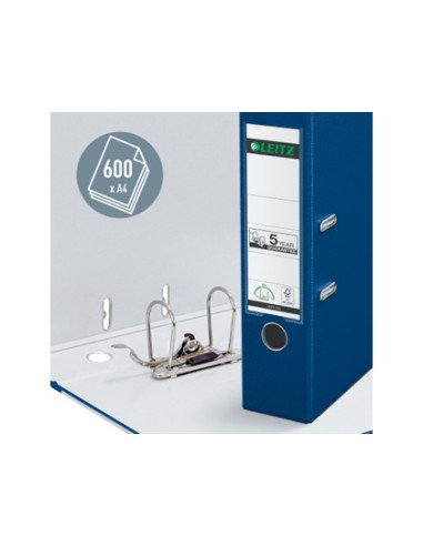 Archivador de palanca leitz 180 din a4 maxi polipropileno lomo 80 mm color azul