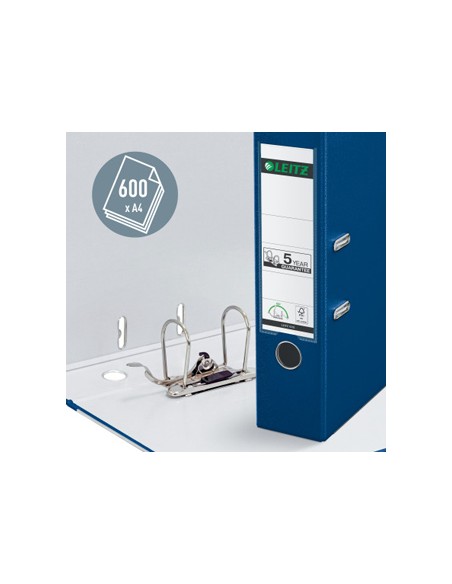 Archivador de palanca leitz 180 din a4 maxi polipropileno lomo 80 mm color azul