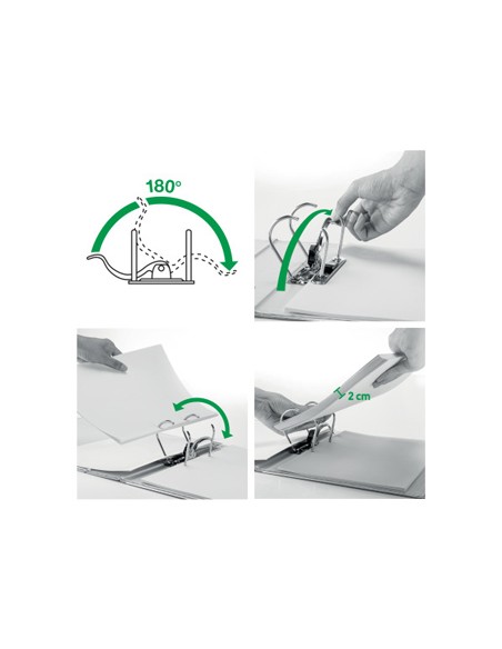 Archivador de palanca leitz 180 din a4 maxi polipropileno lomo 80 mm color azul