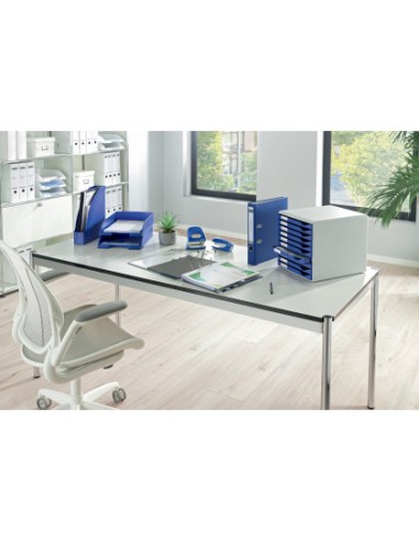 Archivador de palanca leitz 180 din a4 maxi polipropileno lomo 80 mm color azul