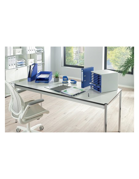 Archivador de palanca leitz 180 din a4 maxi polipropileno lomo 80 mm color azul