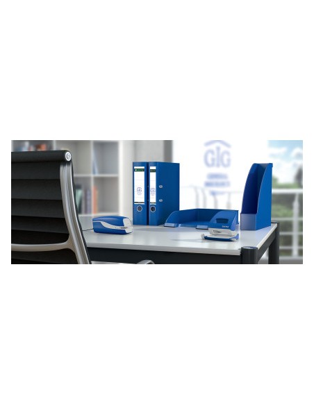 Archivador de palanca leitz 180 din a4 maxi polipropileno lomo 80 mm color azul