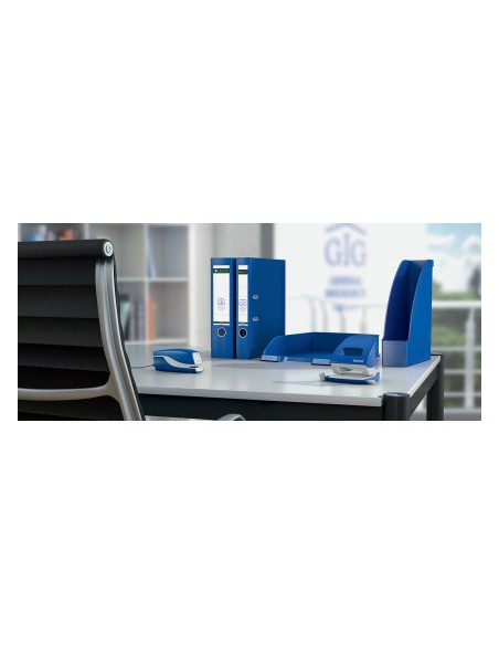 Archivador de palanca leitz 180 din a4 maxi polipropileno lomo 80 mm color azul