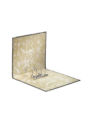 Archivador de palanca esselte din a4 carton jaspeado negro con rado lomo 75 mm