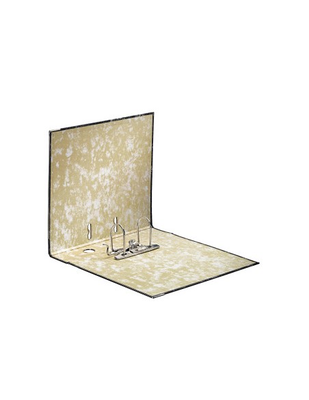 Archivador de palanca esselte din a4 carton jaspeado negro con rado lomo 75 mm