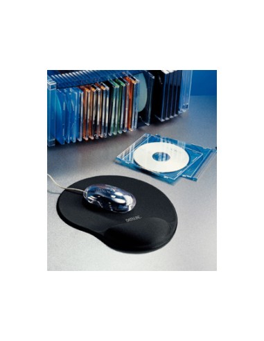 Alfombrilla para raton esselte all in one con reposamulecas gel color negro 300x35x260 mm