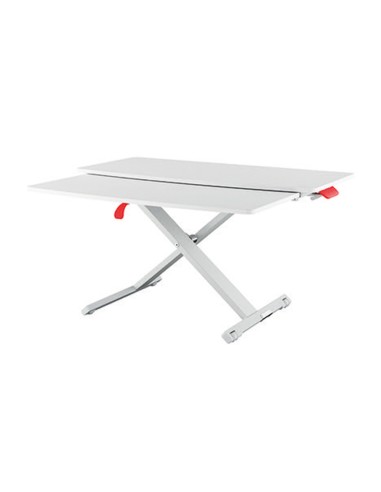 Mesa de escritorio leitz ergo cosy con bandeja color gris