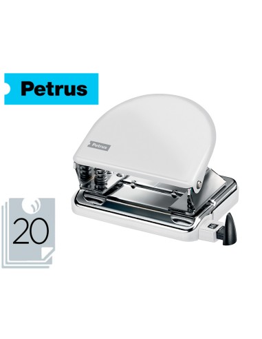 Taladrador petrus 52 wow blanco metalizado capacidad 20 hojas en blister