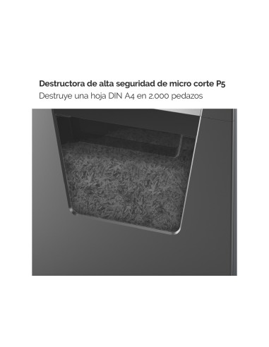 Destructora de documentos rexel momentum m510 capacidad de corte 10 hojas destruye grapas y clips papelera 23 l