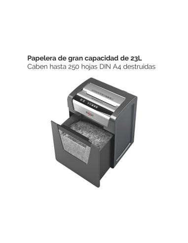 Destructora de documentos rexel momentum m510 capacidad de corte 10 hojas destruye grapas y clips papelera 23 l