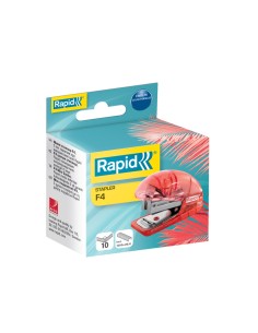 Grapadora rapid mini baby ray colour ice f4 capacidad 10 hojas usa grapas 24 6 y 26 6 color verde en blister