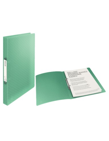 Carpeta esselte 2 anillas 25 mm din a4 colour ice polipropileno color verde