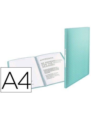 Carpeta esselte escaparate colour ice 40 fundas polipropileno din a4 color azul