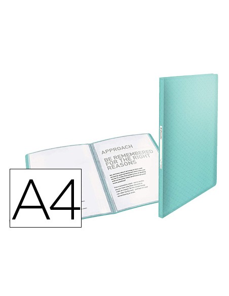 Carpeta esselte escaparate colour ice 40 fundas polipropileno din a4 color azul