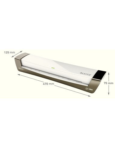 Plastificadora leitz ilam office din a3 con 2 rodillos hasta 125 mc color plata