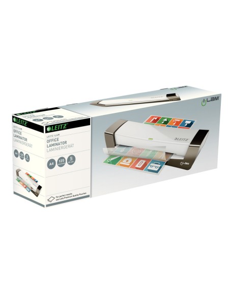 Plastificadora leitz ilam office din a3 con 2 rodillos hasta 125 mc color plata Plastificadora leitz ilam office din a3 con 2 rodillos hasta 125 mc color plata