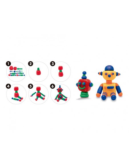 Pasta milan para modelar soft dough glitter caja de 5 botes colores surtidos 142 g