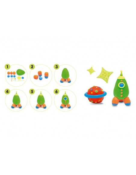 Pasta milan para modelar soft dough neon caja de 5 botes colores surtidos 142 g