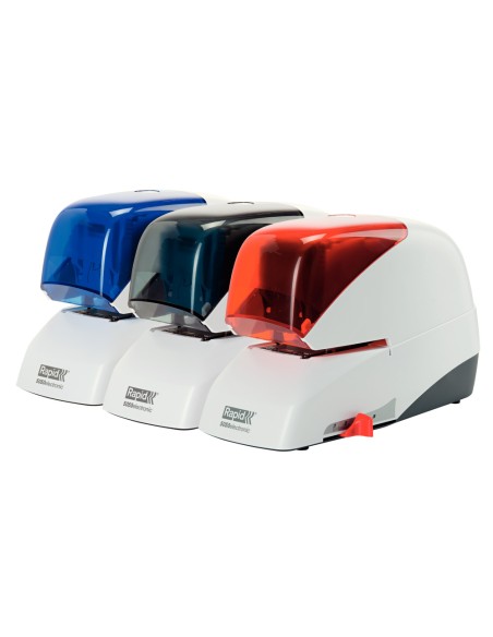 Grapadora electrica rapid 5050e capacidad 50 hojas usa casette grapas 5050e color plata naranja Grapadora electrica rapid 5050e capacidad 50 hojas usa casette grapas 5050e color plata naranja