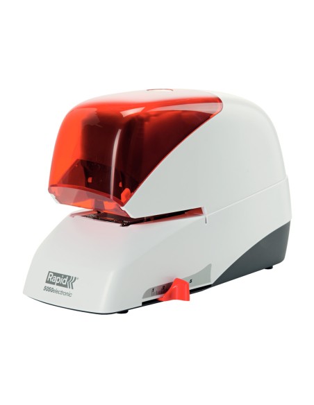 Grapadora electrica rapid 5050e capacidad 50 hojas usa casette grapas 5050e color plata naranja Grapadora electrica rapid 5050e capacidad 50 hojas usa casette grapas 5050e color plata naranja
