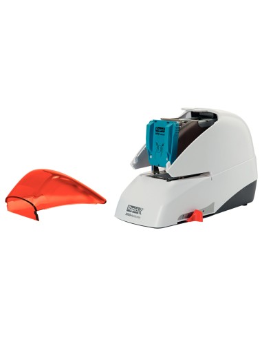 Grapadora electrica rapid 5050e capacidad 50 hojas usa casette grapas 5050e color plata naranja