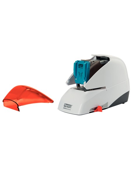 Grapadora electrica rapid 5050e capacidad 50 hojas usa casette grapas 5050e color plata naranja Grapadora electrica rapid 5050e capacidad 50 hojas usa casette grapas 5050e color plata naranja