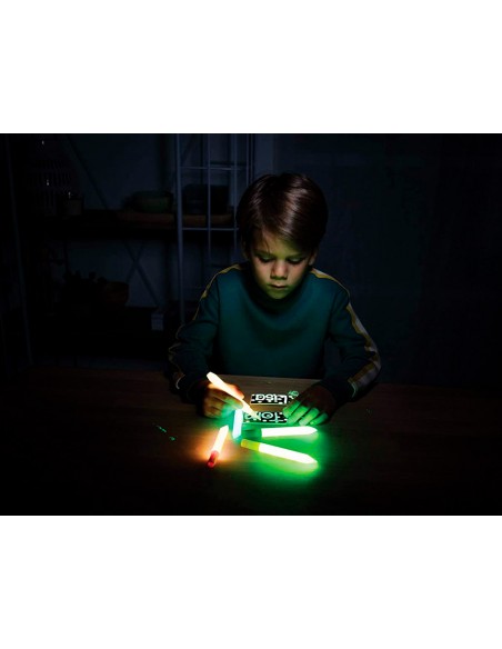 Purpurina pegamento uhu glitter glow lavable blister de 5 unidades 10 ml