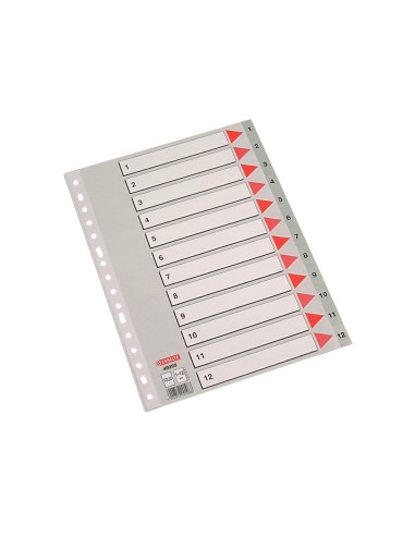 Separador numerico esselte plastico 1 12 juego de 12 separadores folio multitaladro