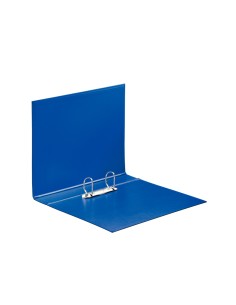 Carpeta esselte 2 anillas 40 mm folio plastico forrado con tarjetero color azul