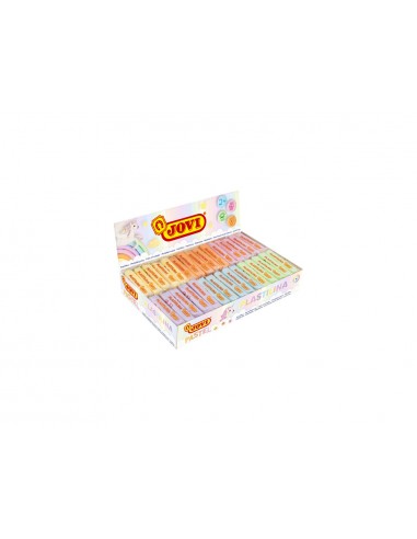 Plastilina jovi 70 tamano pequeno caja de 30 unidades colores pastel surtidos 50g