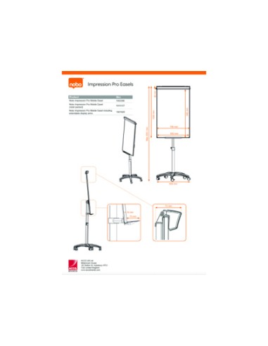 Pizarra conferencia nobo classic nano clean magnetica acero lacado 2000x600x700 mm