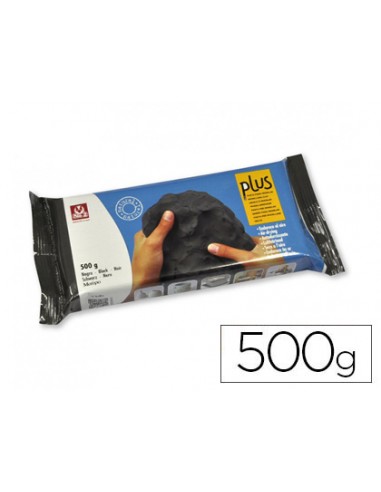 Arcilla sio 2 plus que endurece al aire negro paquetede 500 gr