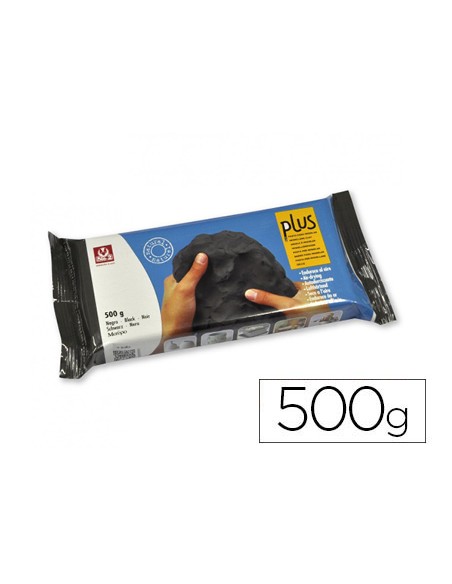Arcilla sio 2 plus que endurece al aire negro paquetede 500 gr