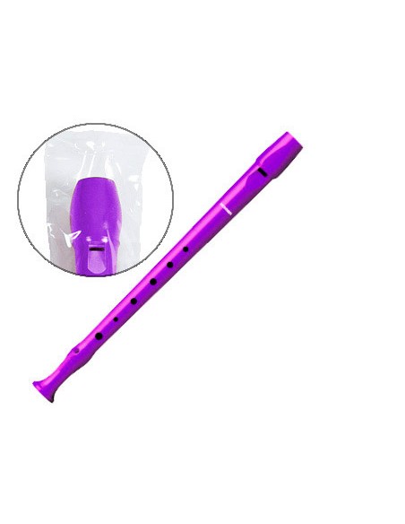 Flauta hohner 9508 color violeta funda verde y transparente