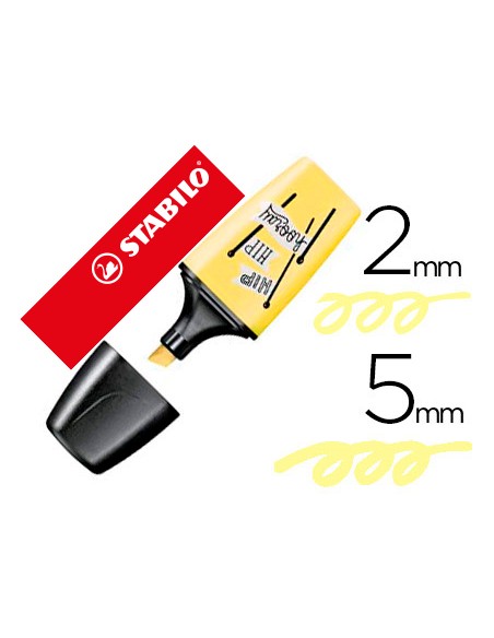 Rotulador stabilo boss mini pastel love amarillo cremoso