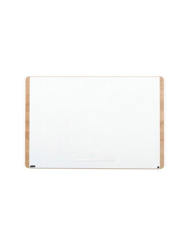 Pizarra blanca rocada lacada magnetica tablero color roble 100x150 cm