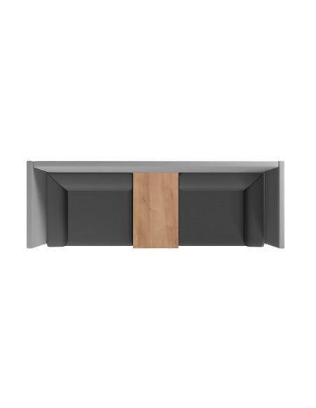 Sofa rocada 2 plazas mesa tapizado color negro gris 200x129x68 cm
