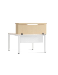 Mostrador de altillo rocada valido para mesas work metal executive 120x30x40 cm acabado aa01 haya haya