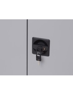 Armario metalico rocada dos puertas batientes incluye cuatro balda 102x198x45 cm acabado ac00 gris gris