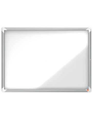 Vitrina de anuncio nobo premium plus blanca magnetica para exterior 8 x din a4 692x972x45 mm